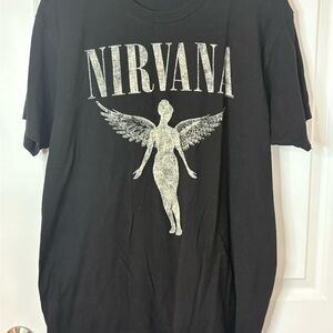 NIRVANA Black Angel Graphic Tee